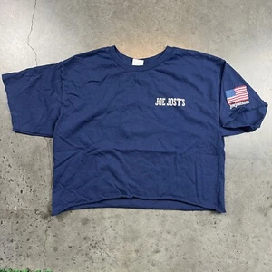 Joe Jost’s T Shirt Youth XL Blue Root Beer Cropped Short Sleeve Preowned  - Picture 1 of 11