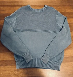 Damon 100% Cotton Men’s Sweater Blue Size Medium - Picture 1 of 6