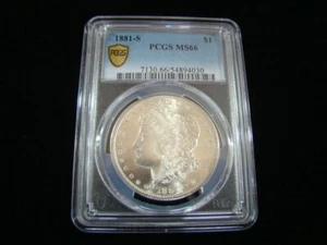 1881-S Morgan Silver Dollar PCGS Graded MS66 Gold Shield #54894030 - Picture 1 of 4