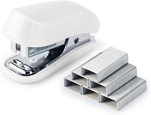White Mini Stapler 20 Sheets Capacity with Staples For Office Home Classroom - Picture 1 of 7