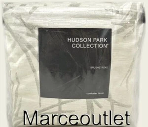 Hudson Park Collection Brushstroke KING Duvet Cover Taupe - Picture 1 of 5