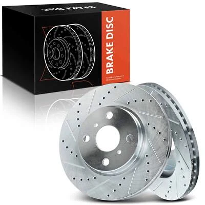 2x Rotores de freno perforados y ranurados para Scion xA xB 2004-2006 L4 1,5 L lado delantero Foto 1 de 4