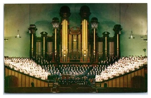 Postal del Coro del Tabernáculo Mormón Salt Lake City Utah - Imagen 1 de 2