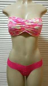 ¡VICTORIA' SECRET ROSA! Tanga de encaje mediana y victoria secret talla única - Imagen 1 de 5
