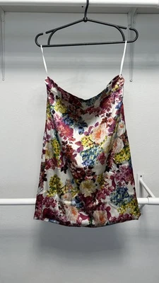 Dolce Gabbana Silk Skirt Floral Print Size 48 - Image 1 of 4
