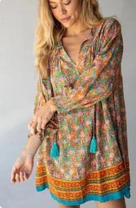 Natural Life Dara V-Neck Mini Dress, $59, Size XS Extra Small - Picture 1 of 8