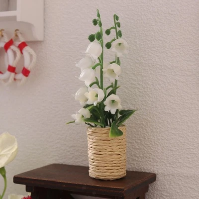 1/12 Mini pianta in vaso Mini vaso di fiori Ornamenti per casa delle bambole per - Immagine 1 di 4