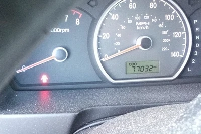 Elantra OE 2007 velocímetro medidor grupo 77 k millas Hyundai Foto 1 de 4