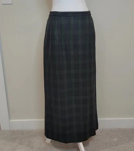 Pendleton Women's 14 100% Virgin Wool Preppy Made In USA Maxi Plaid Pencil Skirt - Picture 1 of 13