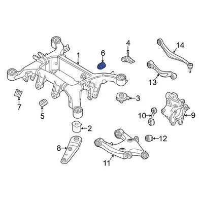 For BMW 650i xDrive Gran Coupe 2013-2019 BMW 33316792872 Rear Differential Mount Foto 1 de 4