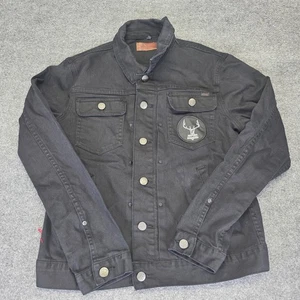 LR Geans Jeanshemd Jacke schwarz Motorrad deutsch Patchwork Emo Punk  - Bild 1 von 5