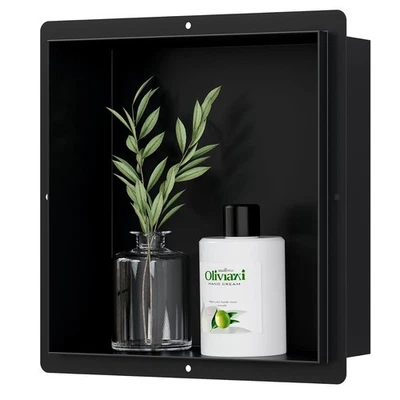 Recessed Black Shower Niche, Insert Bathroom Storage Shelf, (Inner Size 12" X... - Image 1 of 4