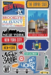 Adesivi dimensionali 3.0 Reminisce Jet Setters - New York JET-031 - Foto 1 di 1