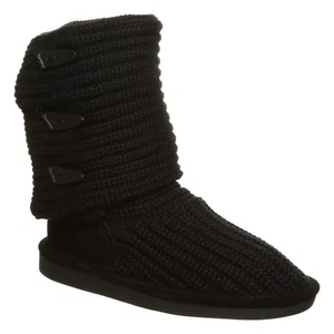 BEARPAW Damen Strick Winter Tall schwarz Größe 7| einmal getragen! - Bild 1 von 6