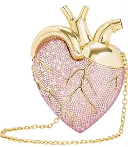 JW PEI Women's Maren Artificial Crystal Heart Shaped Bag - Pink NWT # - Picture 1 of 8
