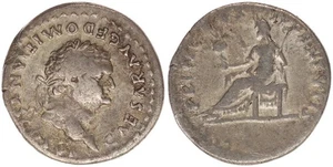 DOMITIANUS (81 - 96 n. Chr.). Denar. 80 n. Chr. (unter Titus). Rom. - Bild 1 von 1