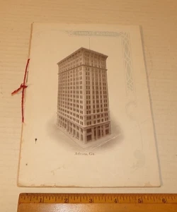 1900er KERZENGEBÄUDE ATLANTA GA GESCHICHTSHEFT BROSCHÜRE MIT GRUNDRISS - Bild 1 von 14