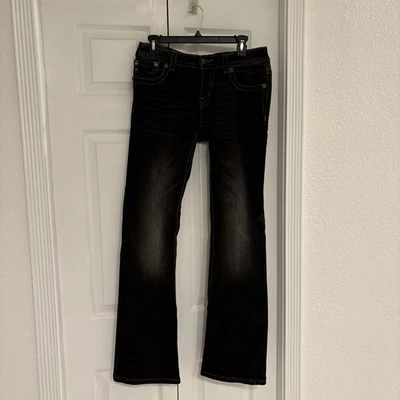 Pantalones de mezclilla Miss Me Signature corte bota negros talla 29 Foto 1 de 4