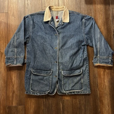 Chaqueta vaquera vintage Y2K Sun Belt talla XL informal abrigo de granero para mujer de gran tamaño” Foto 1 de 4