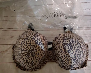 Victoria's Secret Pink Bra Leopard Print Size 40 DDD - Picture 1 of 7