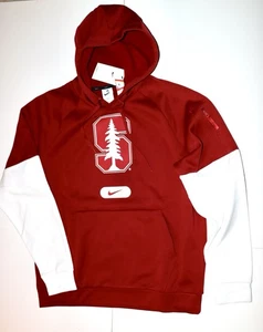 Herren Nike Stanford University Hoodie Rot mit Logo Therma Fit NCAA Größe L - Bild 1 von 8