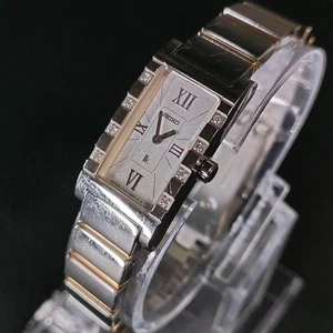 Reloj de cuarzo SEIKO LUKIA 1F20 plateado con bisel de diamantes para dama de acero inoxidable - Imagen 1 de 9