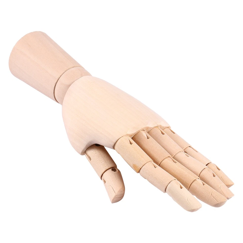 Gliederpuppe Linke Holz Hand Malhilfe Gliederhand Modellpuppe Modellhand - Bild 1 von 4