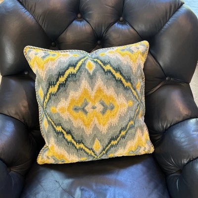 Funda de almohada personalizada Mid Century Brunschwig and Phils algodón lino ambos lados Foto 1 de 4