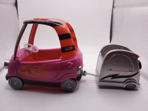 LOL Surprise Doll Little Tikes Cozy Coupe Pink With Trailer - Picture 1 of 6