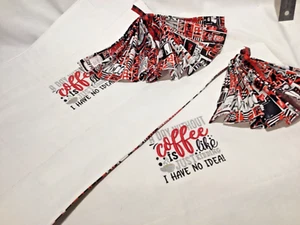 Placemats with Napkins Matched Set Cafe Set of Two Embroidered Reversible - Picture 1 of 11