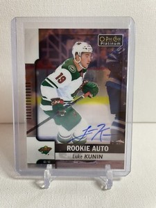 2017-18 Luke Kunin Rookie Auto ON CARD - O-Pee-Chee Platinum #R-LK Wild RC