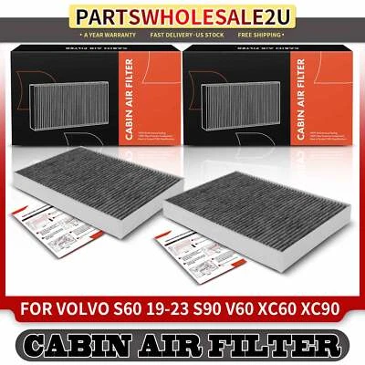 2x Filtro de aire de cabina de carbón activado para Volvo S60 S90 V60 Cross Country XC90 Foto 1 de 4