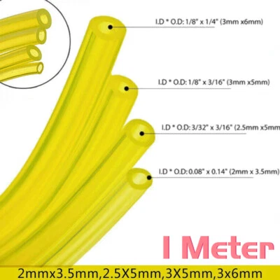 Tubo Tubo Tubo Gas Carburante Benzina Giallo 1M Tagliaerba Tagliaerba Motosega 2mm-3mm