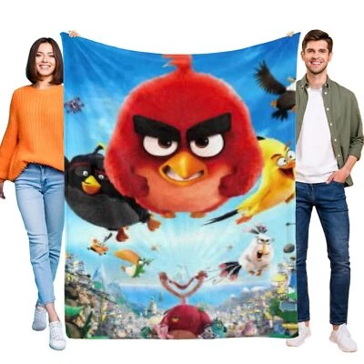 Angry Birds Blanket Soft Bed Sofa Throw Cozy Lightweight Birthday Gift for Kids - Image 1 of 4