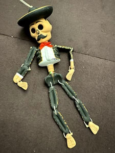 hand made Mexican mariachi terra cotta clay jointed figurine marionette - Picture 1 of 5