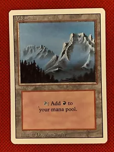 MTG / Magic: The Gathering - 3° Edizione Revisionata - Montagna (B) - 4x (NM) - Foto 1 di 1
