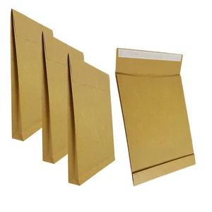 Faltentasche B4 Braun 40mm Klotzboden Versandtaschen Faltentaschen Post Brief - Bild 1 von 1