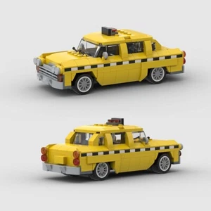324 pcs City Taxi Vehicle Speed Champions Car Yellow Cab Building Blocks Bricks - Picture 1 of 9