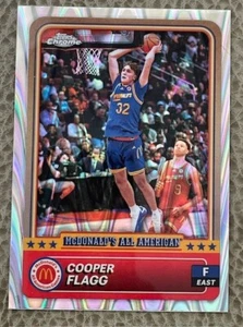 Cooper Flagg RayWave ROOKIE CHROME REFRACTOR CARD RARE SSP DUKE - Picture 1 of 2