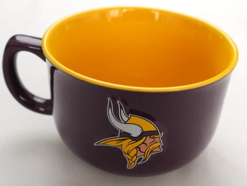 NFL MINNESOTA VIKINGS 32oz COFFEE MUG BOW CUP [NEW] QUICK SHIP Cover