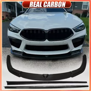 Kit de carrocería PARA BMW SERIE 8 G16 M8 2019-24 CARBONO REAL parachoques delantero labio faldón lateral - Imagen 1 de 19