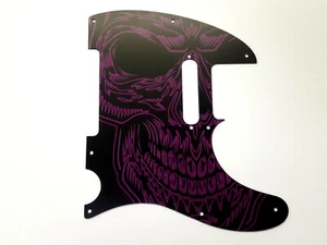 Tele Telecaster guitar NEO SKULL punk PG5 scratchplate pickguard QUALITY UK MADE - Picture 1 of 6