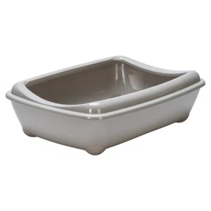 Karlie Rimmed Litter Box Arist-O-Cat Grey, Various Sizes, NEW - Picture 1 of 12