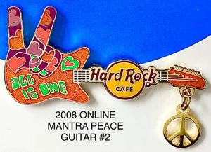 2008 HARD ROCK CAFE ONLINE MANTRA PEACE GUITAR SERIES #2 V8 LE PIN - Bild 1 von 1