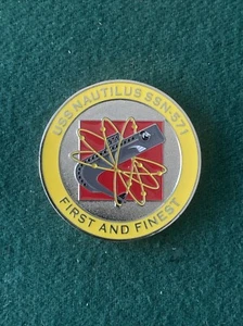 USS NAUTILUS SSN-571 First & Finest Challenge Coin Token USN - Picture 1 of 5