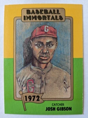 JOSH GIBSON, 1982 TCMA BASEBALL IMMORTALS  #128, FIRST PRINTING, HOMESTEAD GRAYS - Image 1 of 2