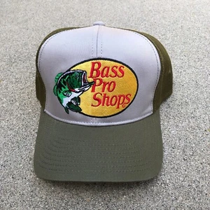 BASS PRO SHOPS Trucker Hat Men's Green Adjustable Snapback Cap - Picture 1 of 6