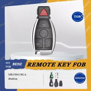 for Mercedes-Benz W164 W166 W204 W212 W221 MB FBS3 BGA BE Keyless Remote Key Fob - Picture 1 of 4