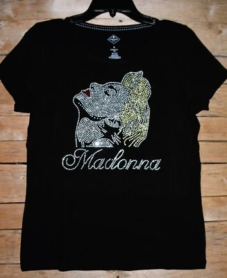 Camisa o tanque Madonna estrás bling XS S M L XL XXL 1X 2X 3X 4X 5X Foto 1 de 4