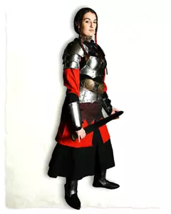 LARP 18GA Steel Medieval Knight Queen Lady Woman Half Body Armor Armor Suit - Picture 1 of 2